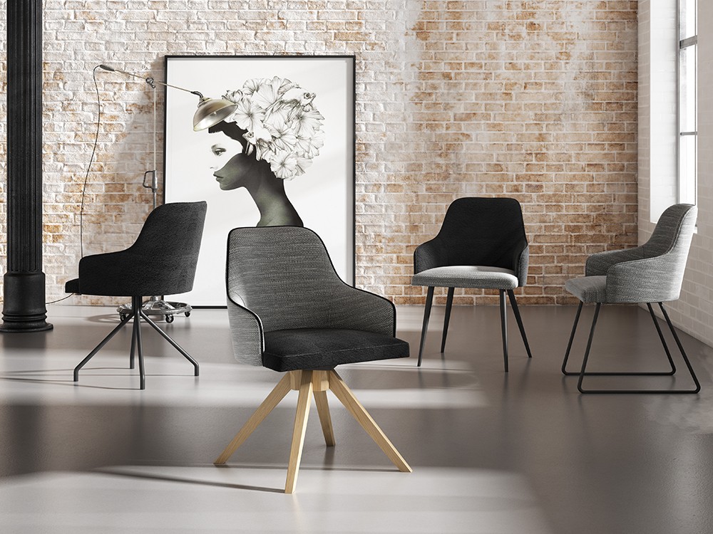 Silla giratoria Boris tapizada de Rodri Diseño - 4