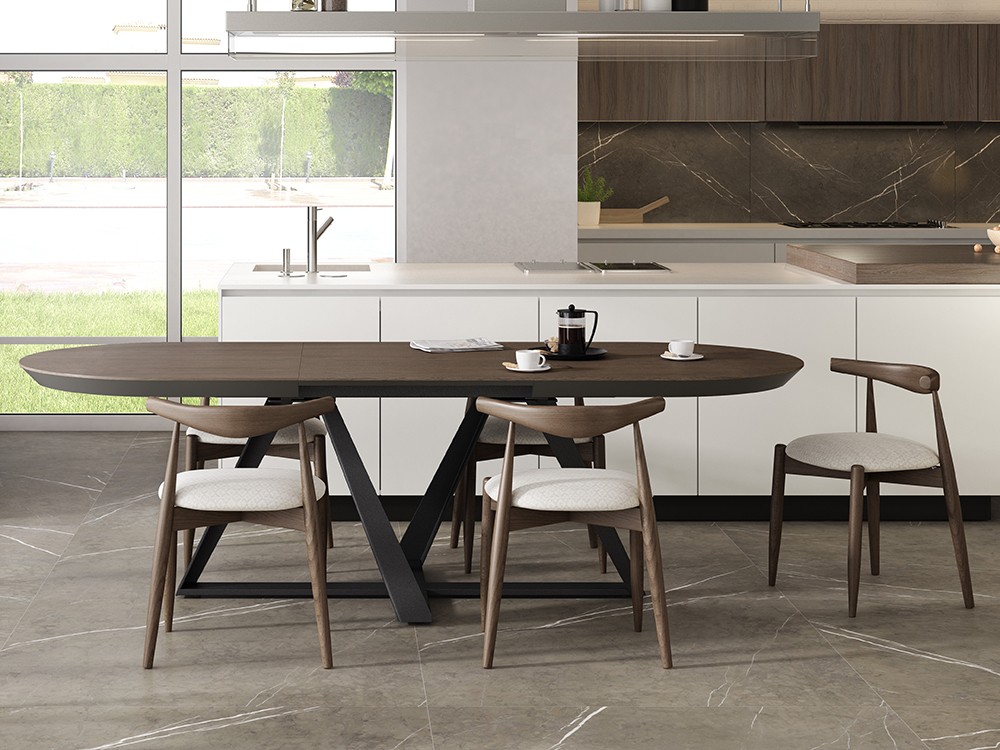 Mesa extensible de chapa natural Kramer Rodri Diseño - 1