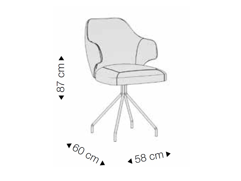 Silla giratoria Kenza de Rodri Diseño - 3