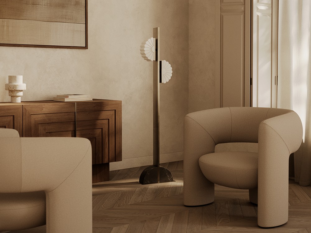 Lámpara de pie Gina de Aromas del campo - 1