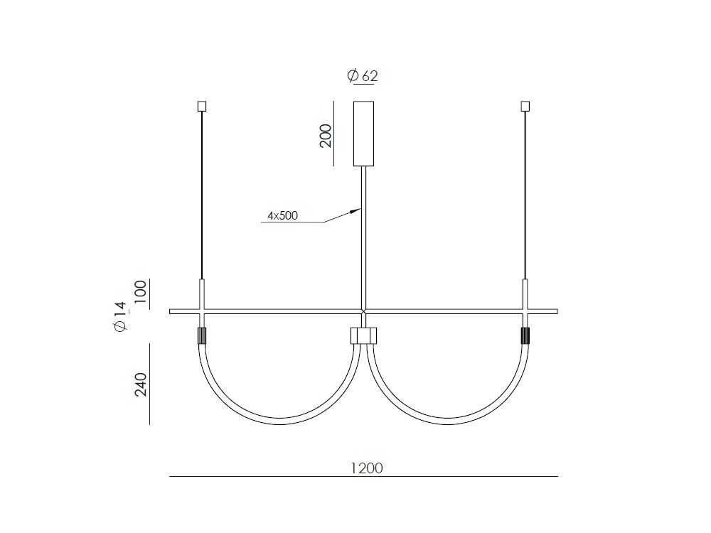 Lámpara de techo Cram Double de Aromas del campo - 3