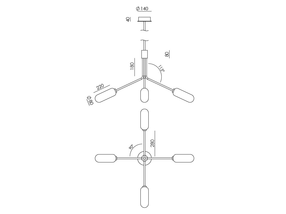 Lámpara de techo Lari de Aromas del campo - 3