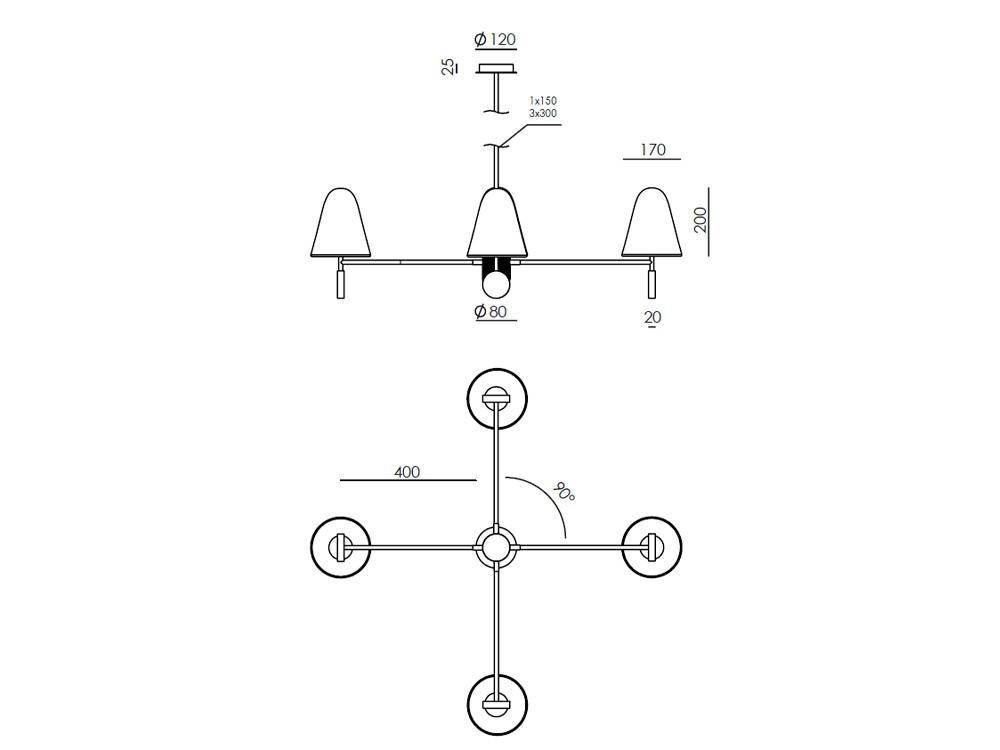 Lámpara de techo Stor de Aromas del Campo - 4