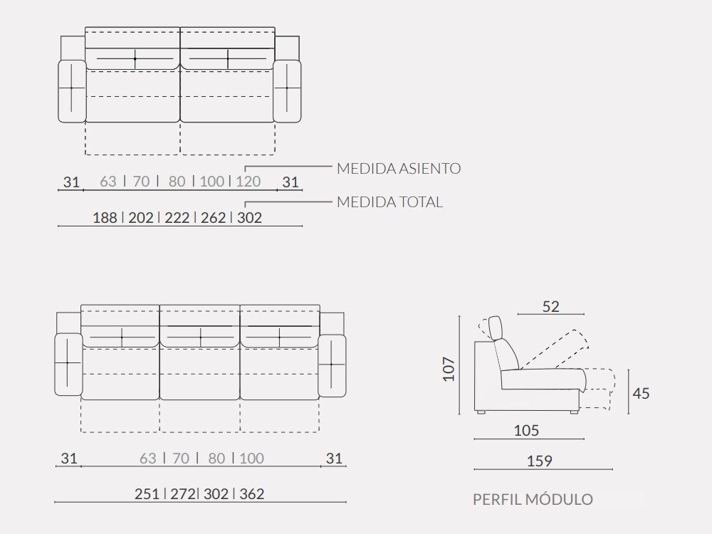 Sofá deslizante Acciona de Acomodel - 5