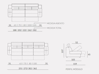 Sofá deslizante Acciona de Acomodel - 5