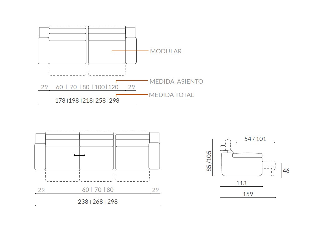 Sofá deslizante Dean de Acomodel - 3