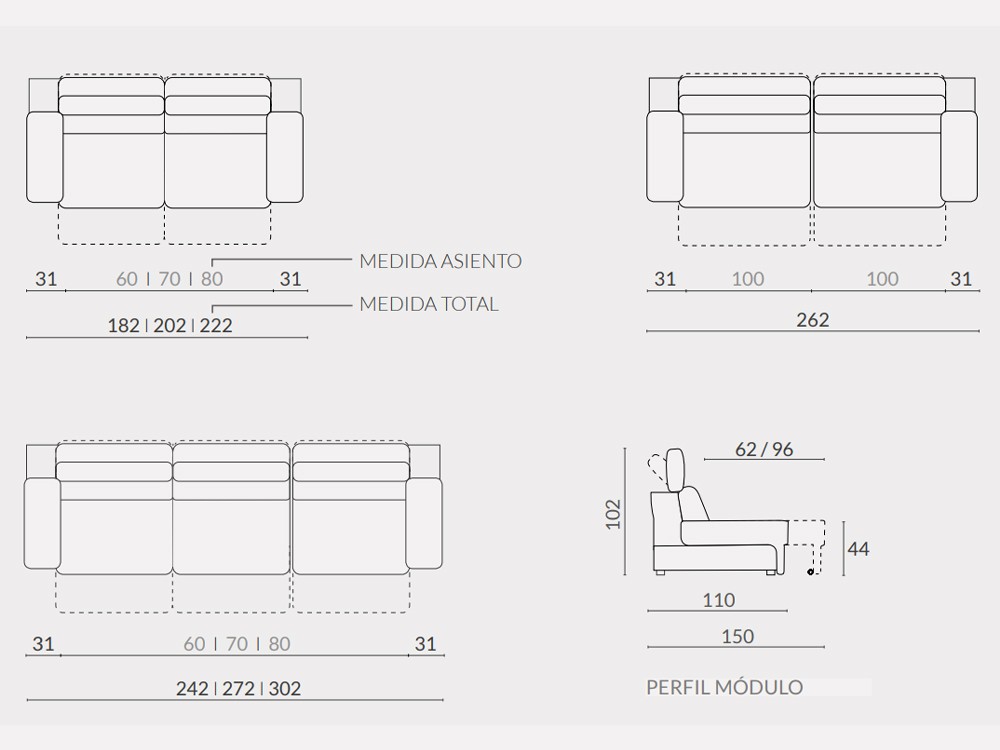Sofá deslizante Ankor de Acomodel - 6