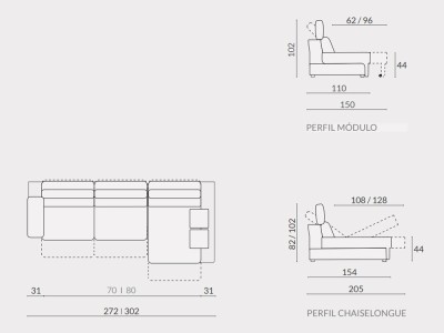 Chaiselongue Ankor deslizante Acomodel - 7