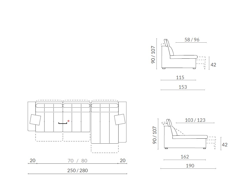 Chaiselongue deslizante Yanai Acomodel - 4