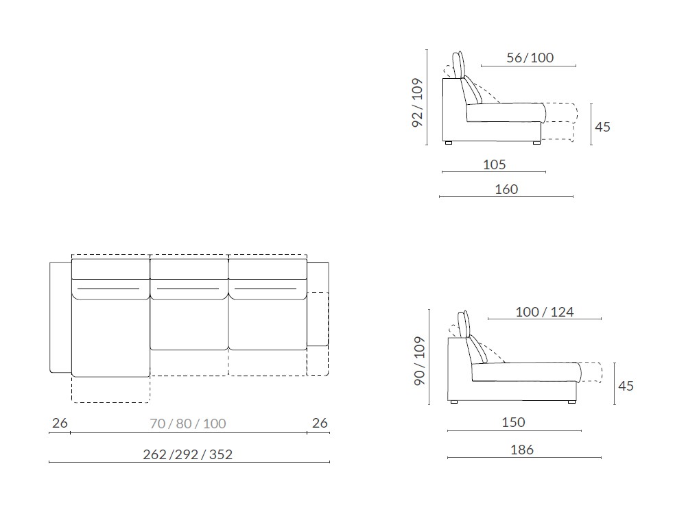 Chaiselongue deslizante eléctrico Kim Acomodel - 4