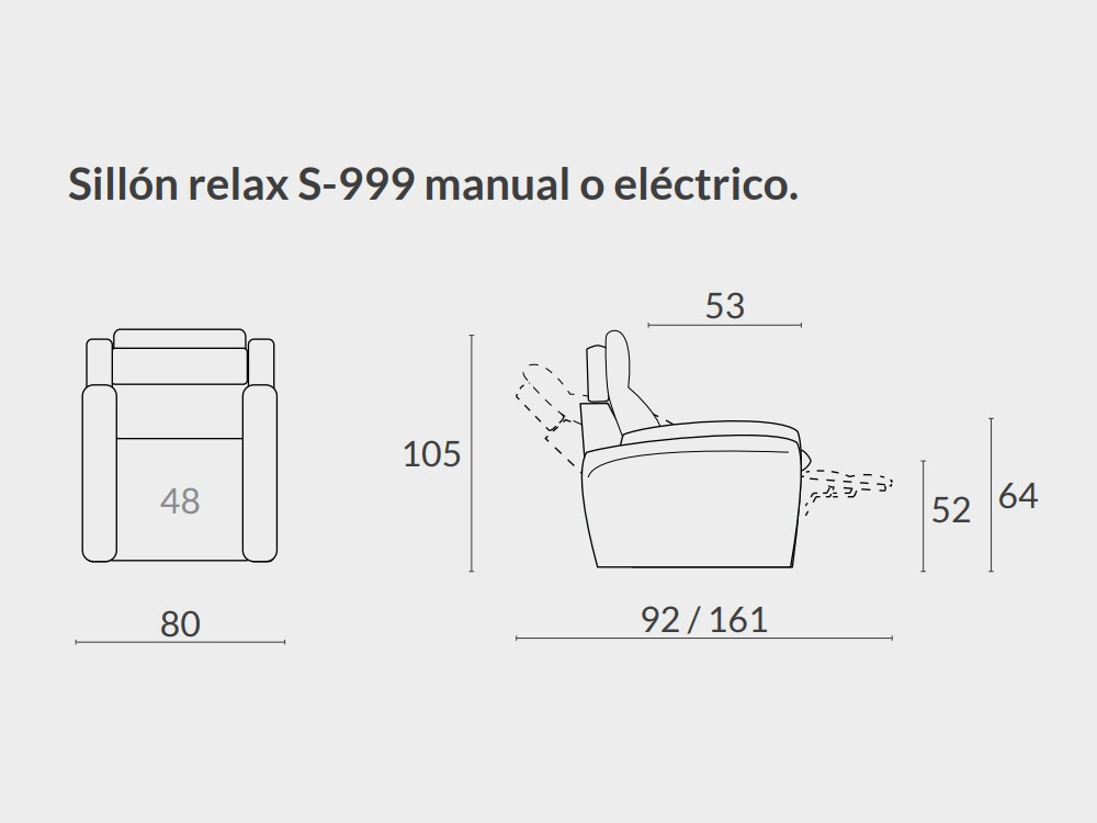 Sillón relax manual o eléctrico Orlena de Acomodel - 4