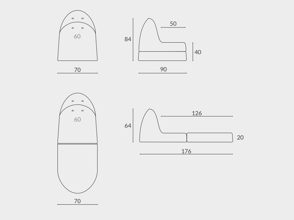Puf convertible Enola de Acomodel - 4