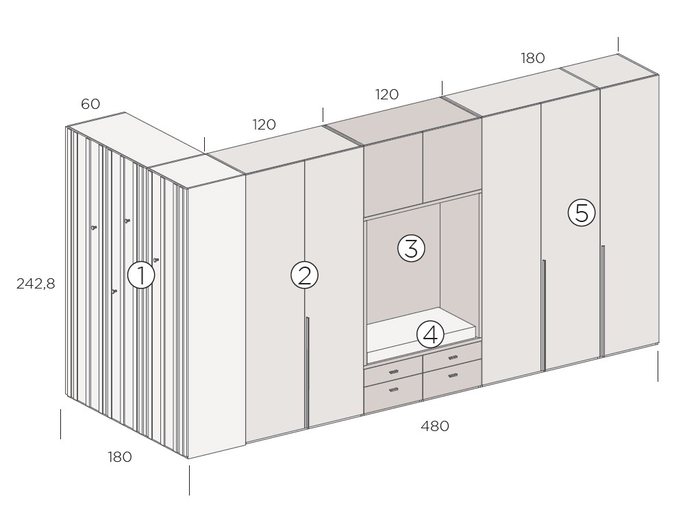 Armario recibidor Stria 01 de Tegar Mobel - 4