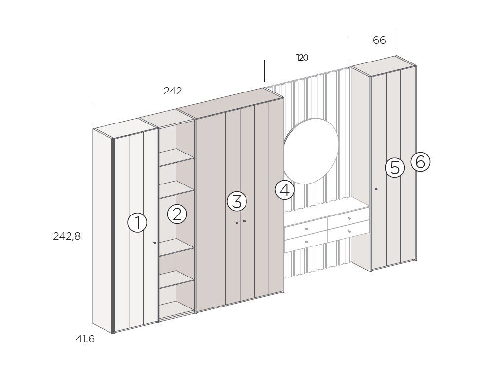 Armario recibidor Allegro 02 de Tegar Mobel - 4