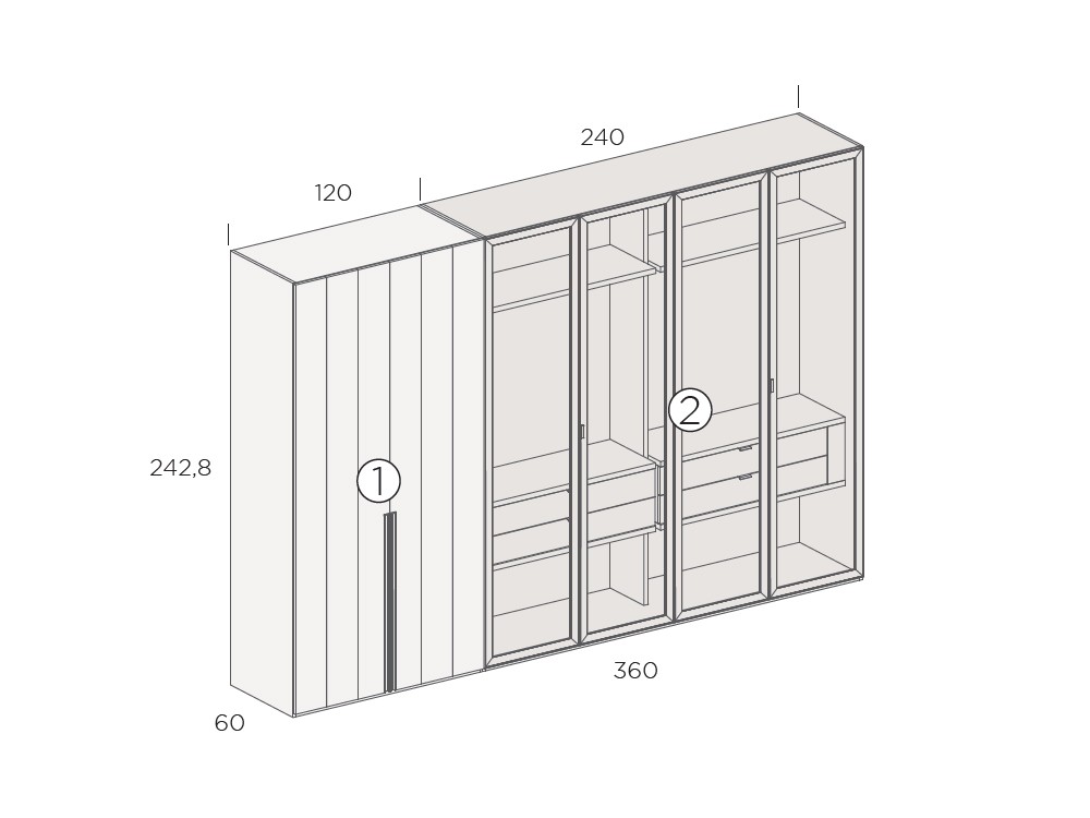 Armario puertas vitrina plegables 06 de Tegar Mobel - 4
