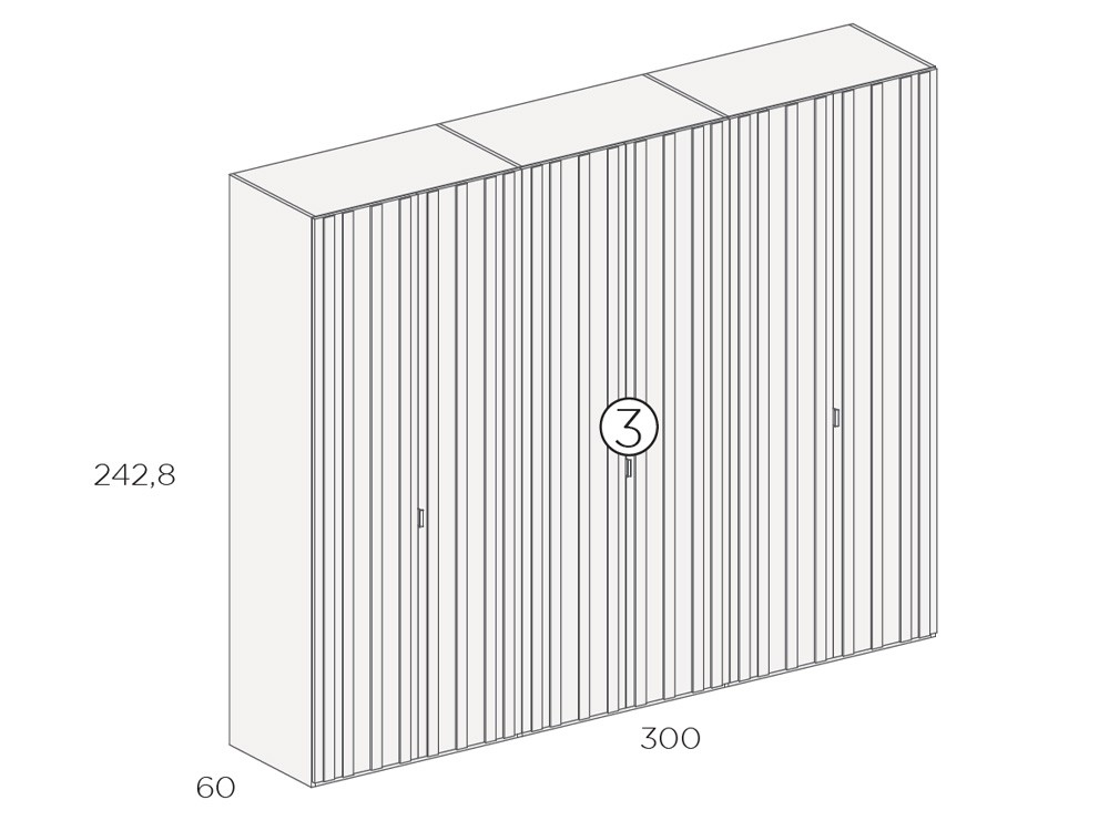 Armario puertas batientes Stria 11 de Tegar Mobel - 3