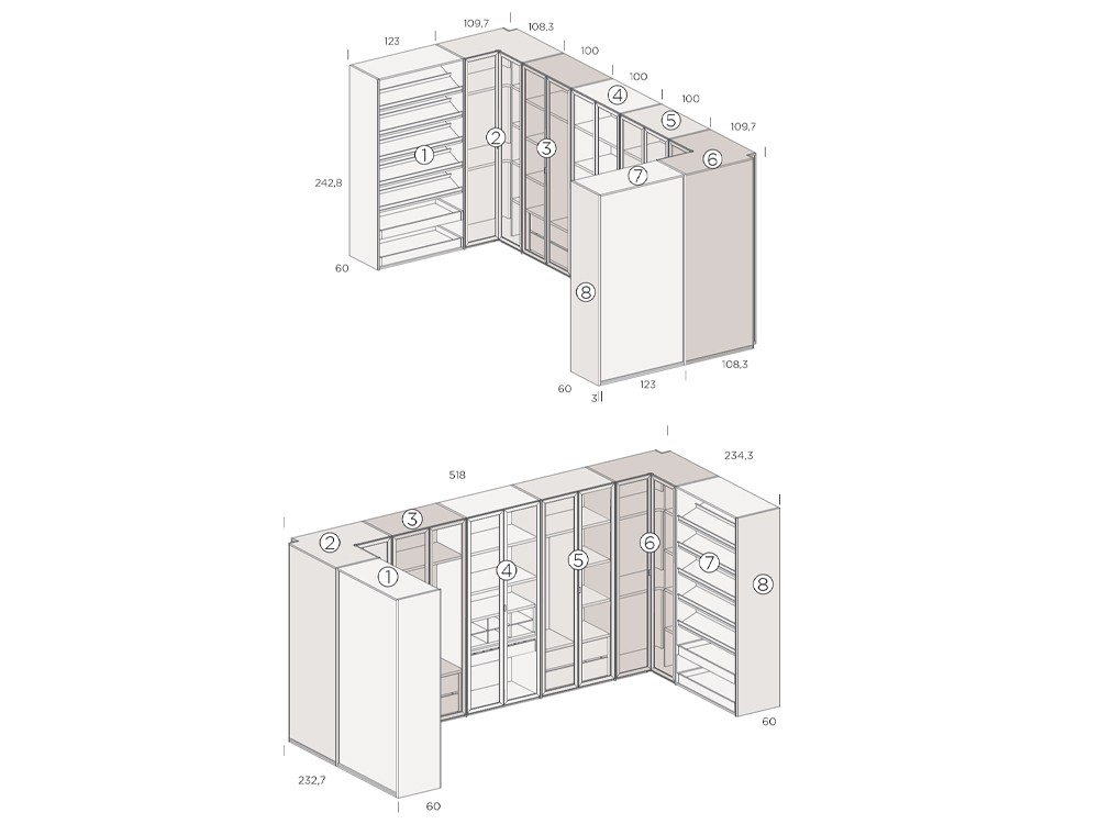 Armario puertas batientes vitrina 12 de Tegar Mobel - 5