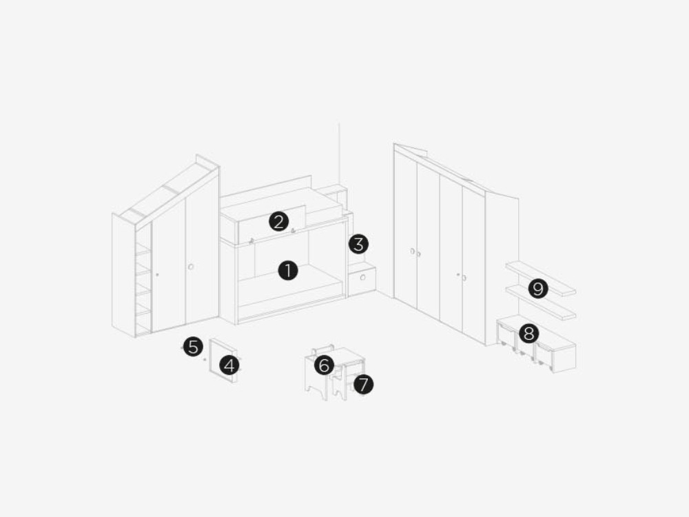 Armario juvenil abuhardillado 13 de Tegar Mobel - 4