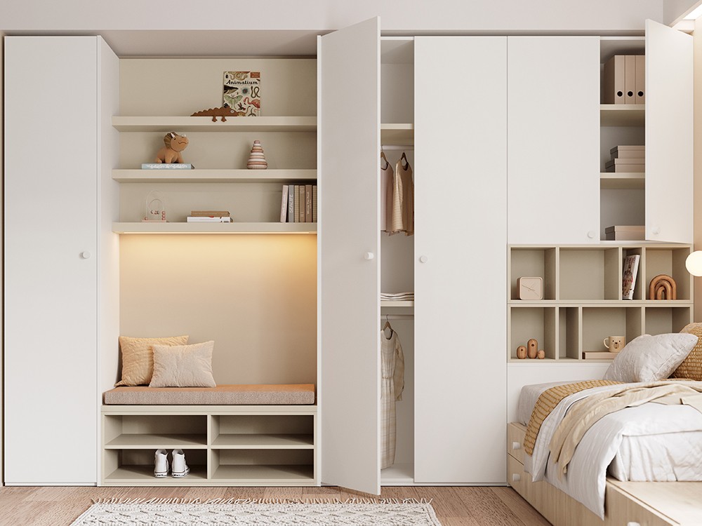 Armario juvenil con banco 14 de Tegar Mobel - 1