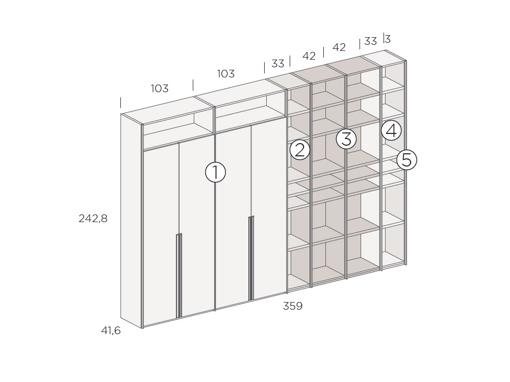 Armario para despacho 17 de Tegar Mobel - 3
