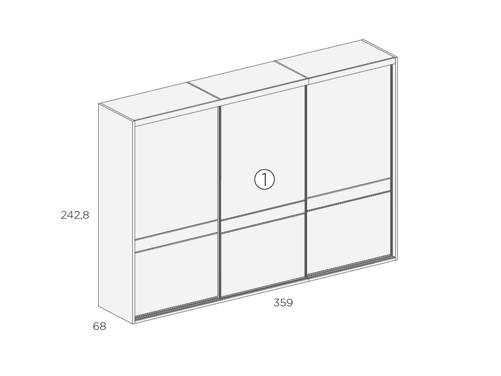 Armario de puertas correderas Band para despacho 18 de Tegar Mobel - 3