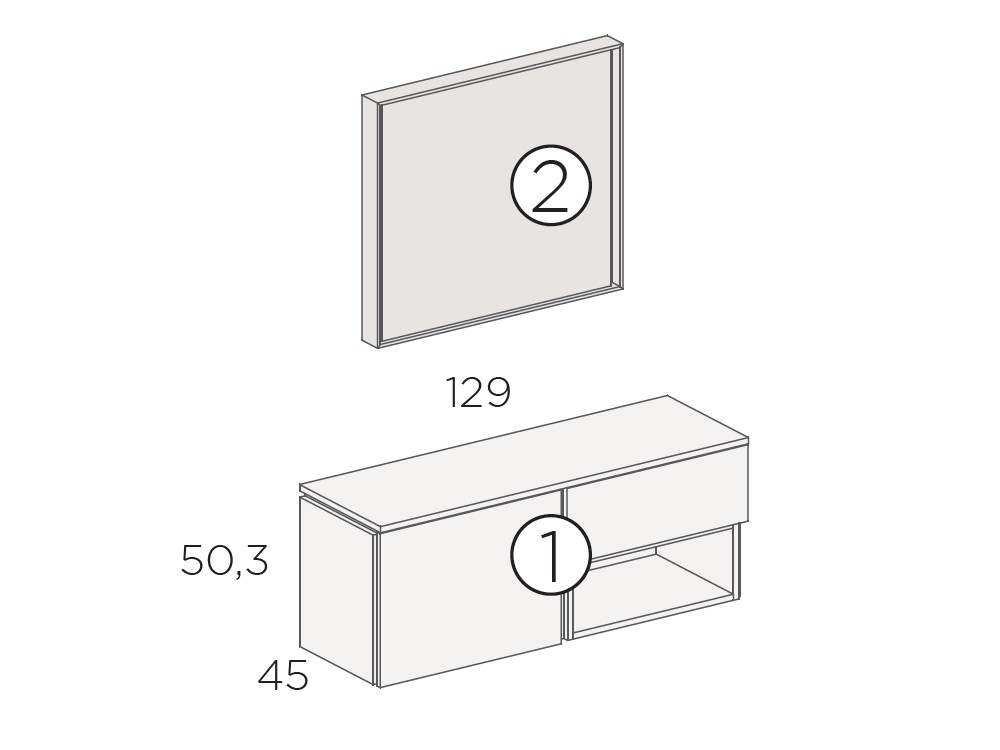 Mueble de baño suspendido Muss 20 de Tegar Mobel - 3