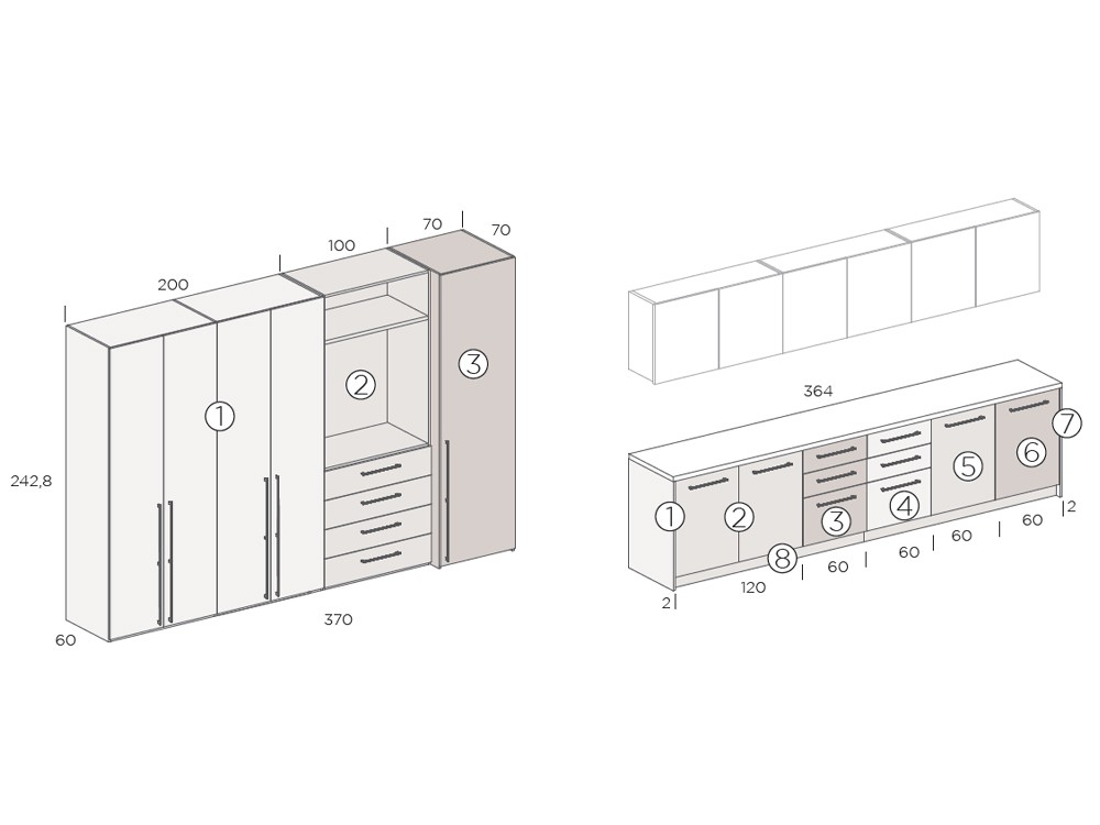 Cuarto de lavado y plancha con armarios 21 de Tegar Mobel - 6