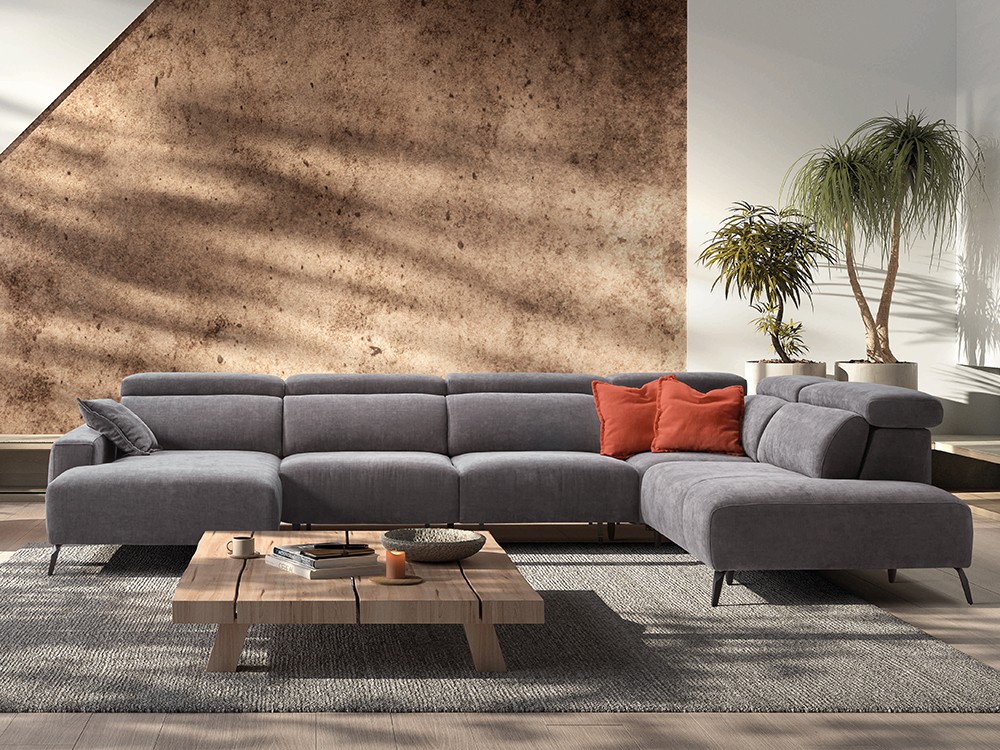 Sofá esquina con asientos deslizantes Vivian de Pedro Ortiz - 1