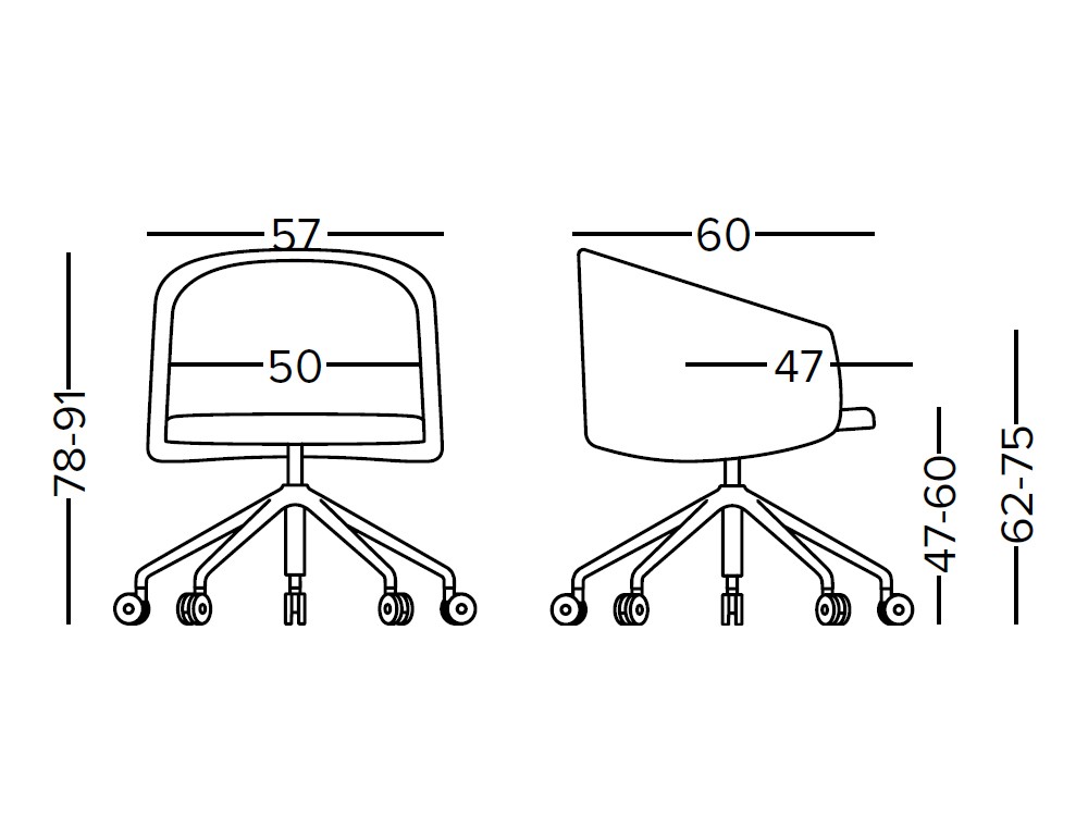 Sillón de oficina giratoria Blur GR de Doos - 3