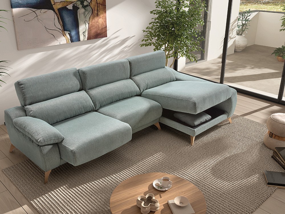 Chaiselongue con arcón y deslizantes Palma de Pedro Ortiz - 1