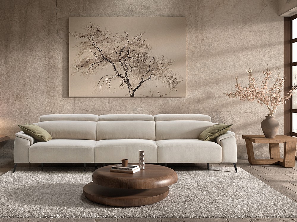 Sofá con asientos deslizantes Padua de Pedro Ortiz - 1