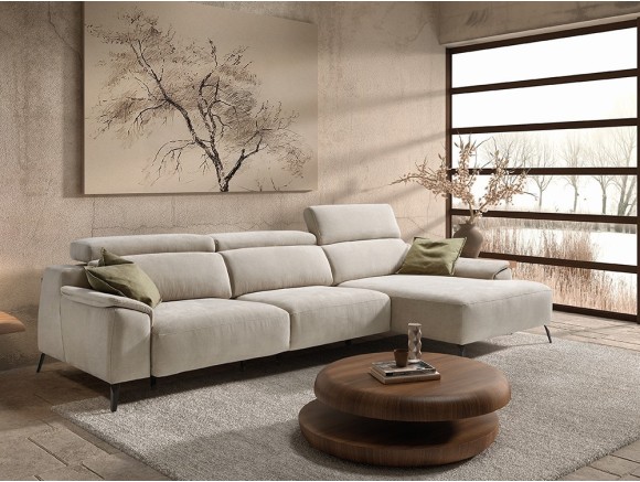 Sofá chaiselongue con asientos deslizantes Padua de Pedro Ortiz - 1