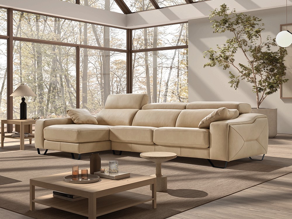 Sofá chaiselongue asientos deslizantes Cinthia de Pedro Ortiz - 1