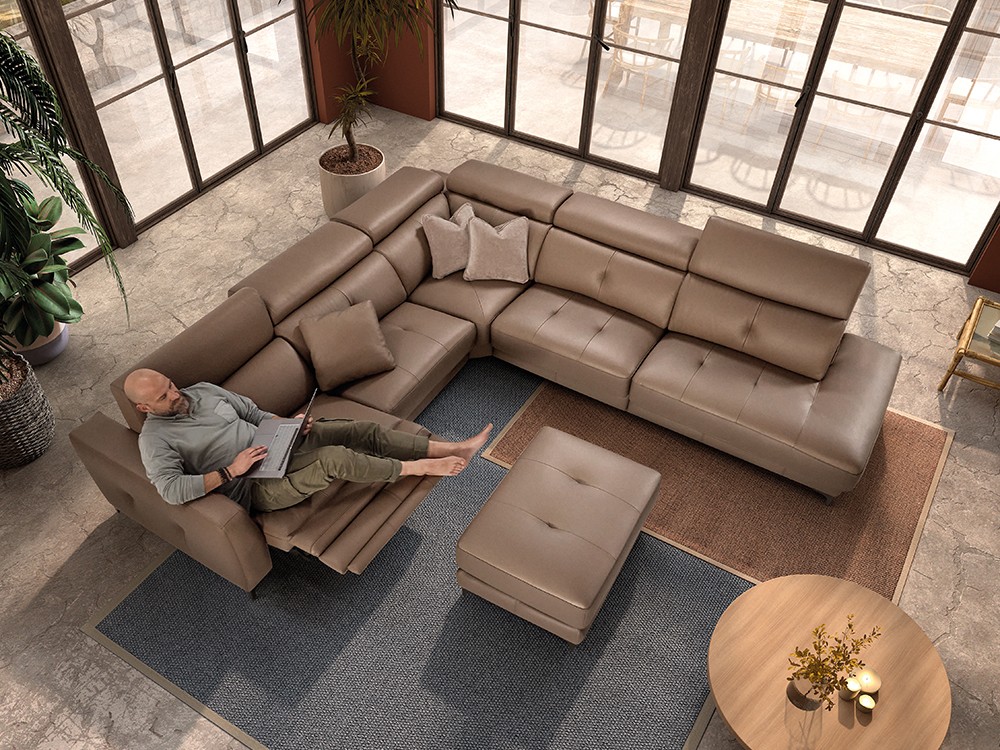 Sofá rincón relax y deslizante Dino de Pedro Ortiz - 3