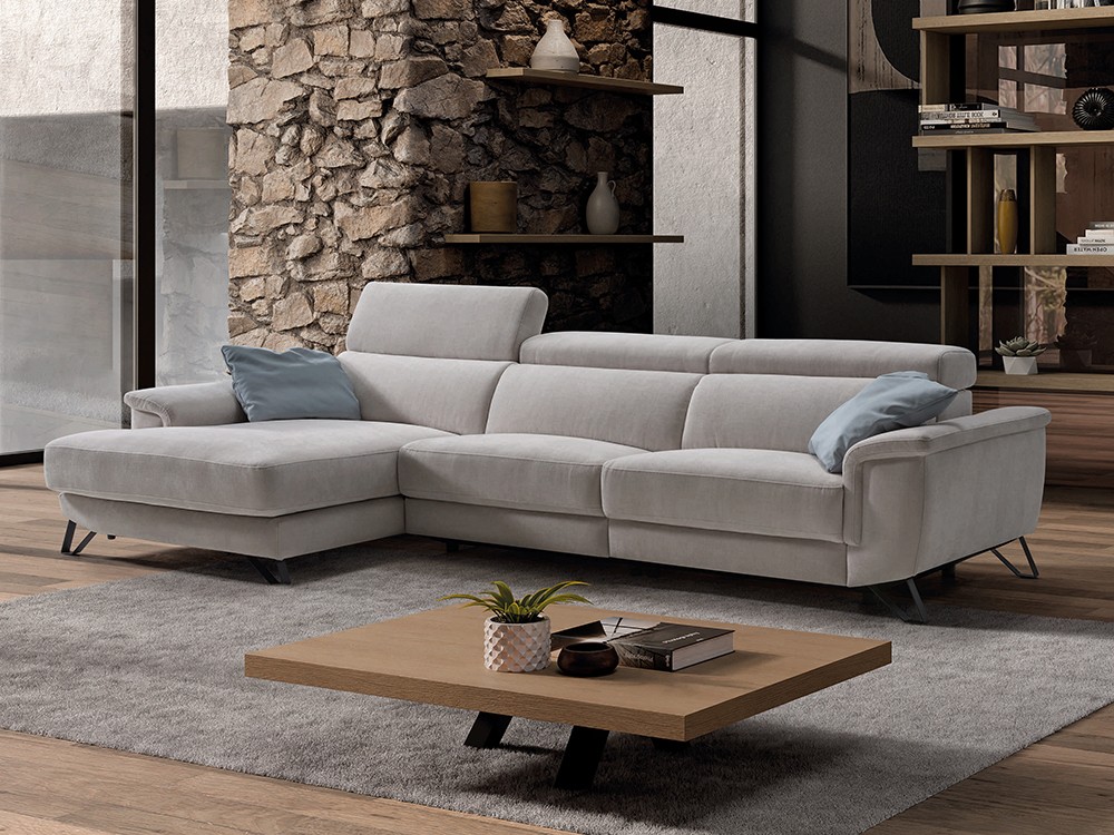 Sofá chaiselongue asientos deslizantes Teruel de Pedro Ortiz - 1