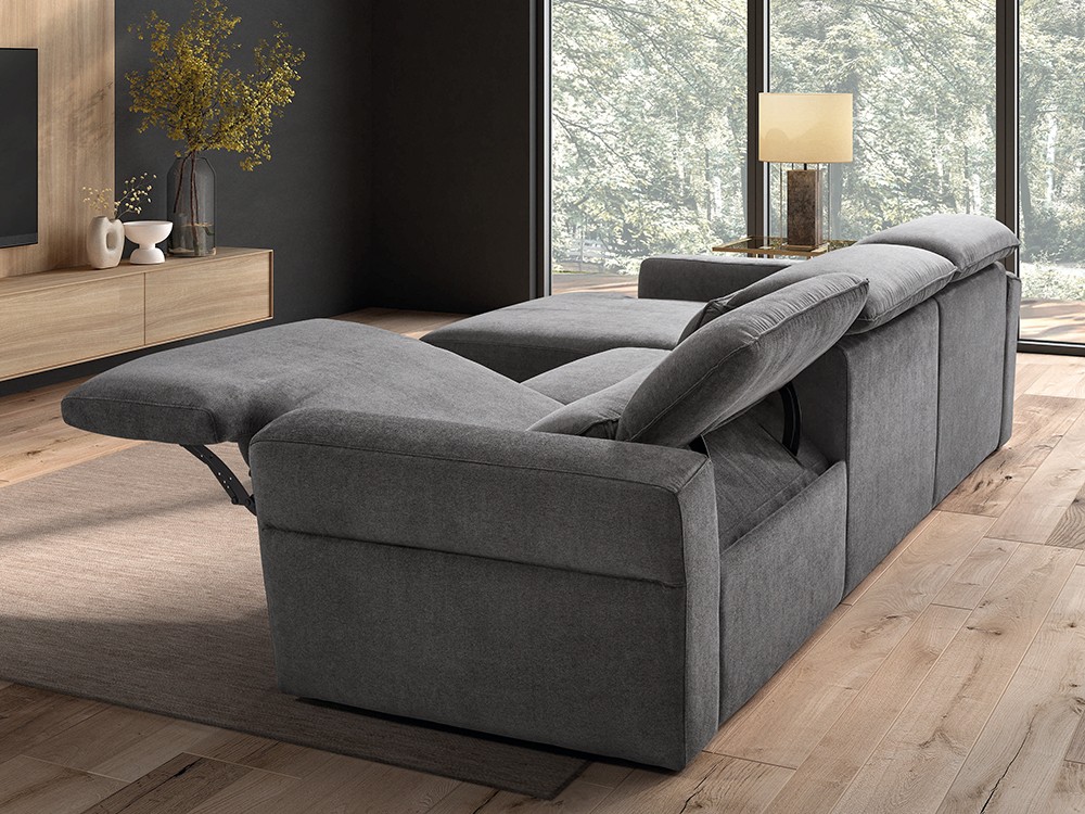 Sofá chaiselongue asientos fijos o relax Trevi de Pedro Ortiz - 2