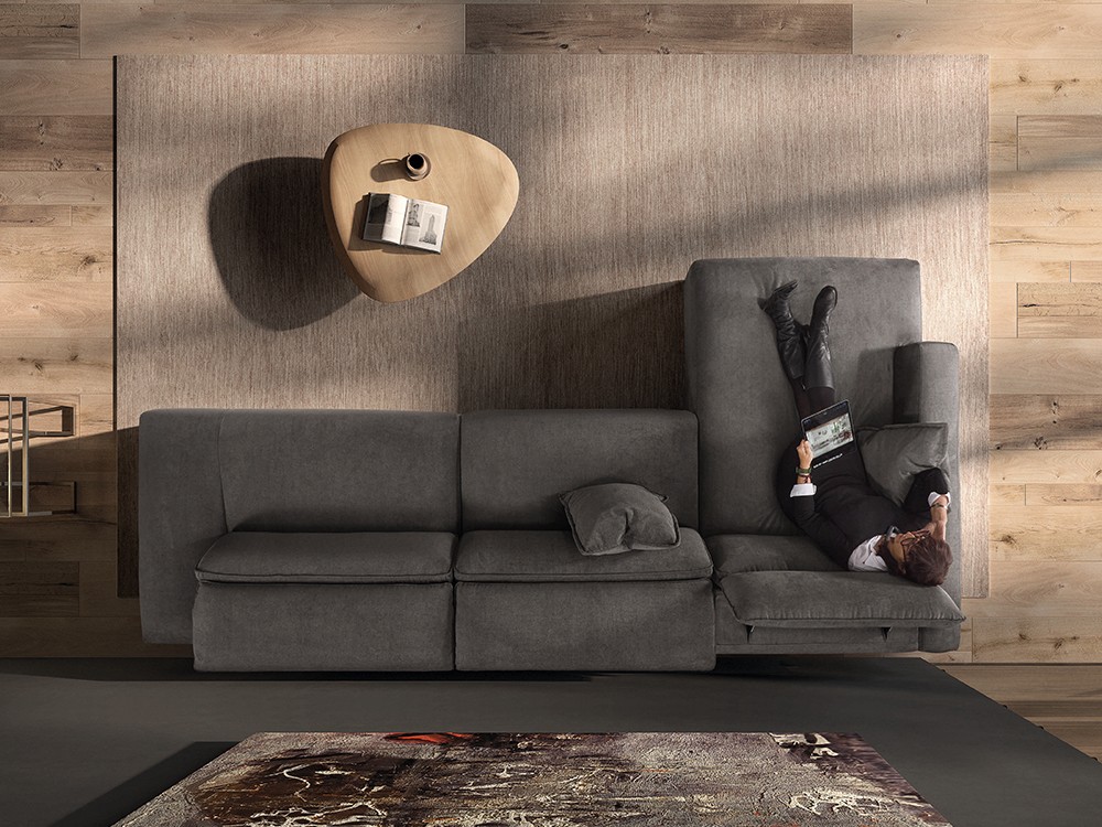 Sofá chaiselongue asientos fijos o relax Trevi de Pedro Ortiz - 3