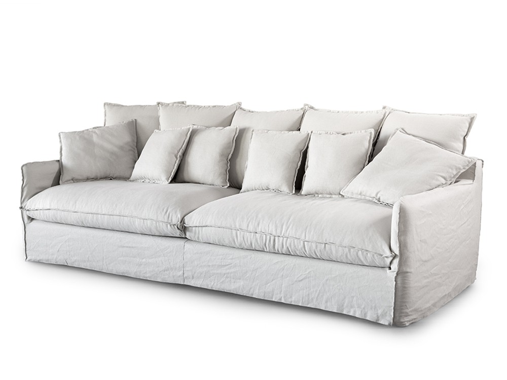 Sofá tapizado en lino Cotton de Bobbio - 3