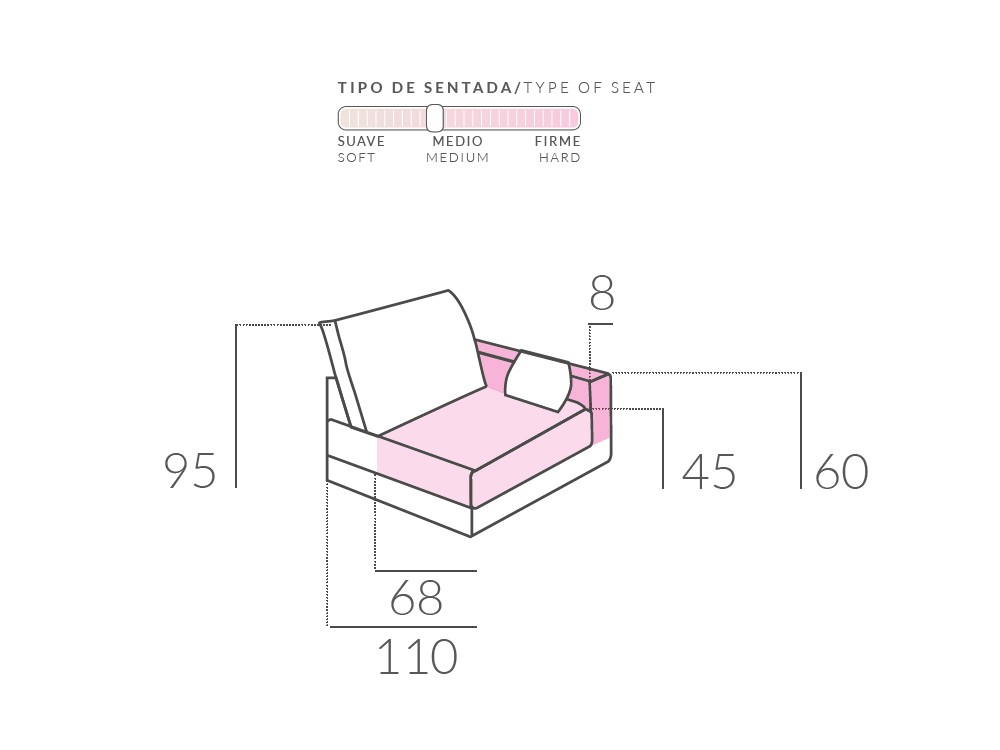 Sofá tapizado en lino Cotton de Bobbio - 4
