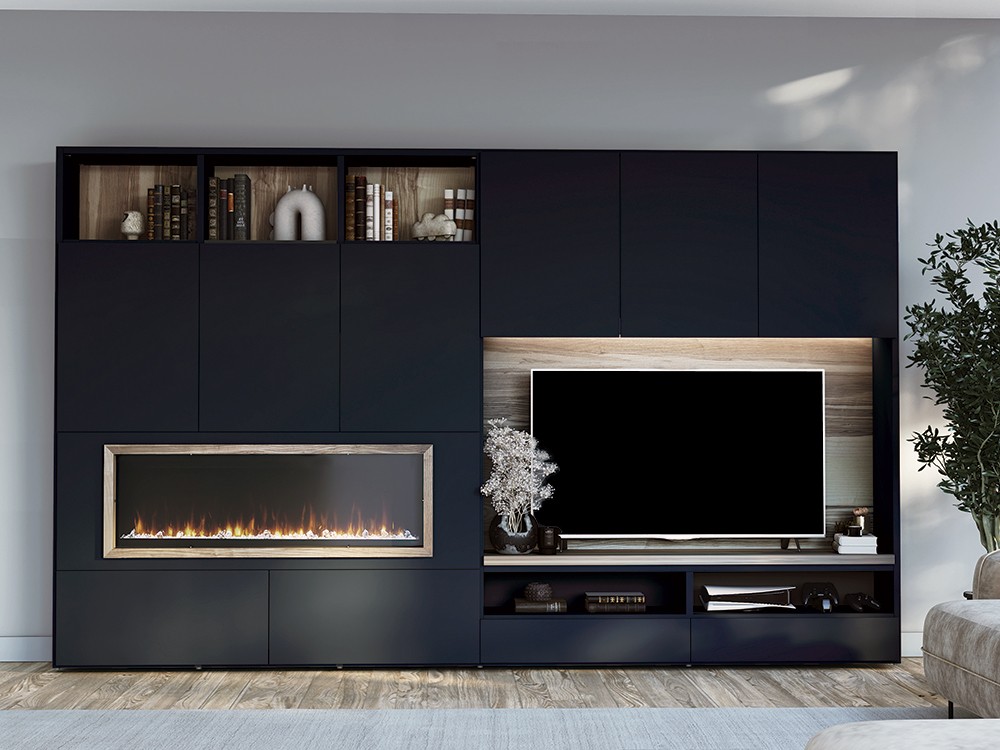 Mueble para tv con chimenea Ocean 622 Piñero y Cabrero