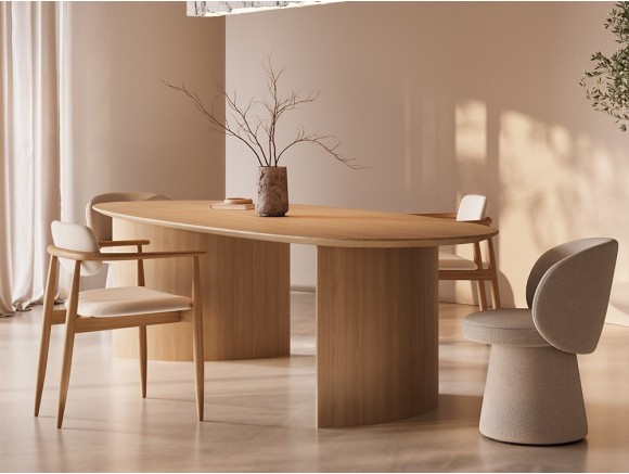 Silla de madera con asiento tapizado Lys de Unika - 2