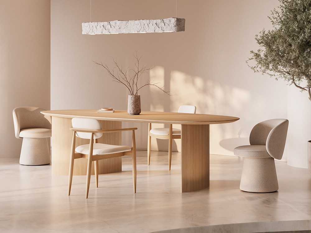 Silla de madera con asiento tapizado Lys de Unika - 5