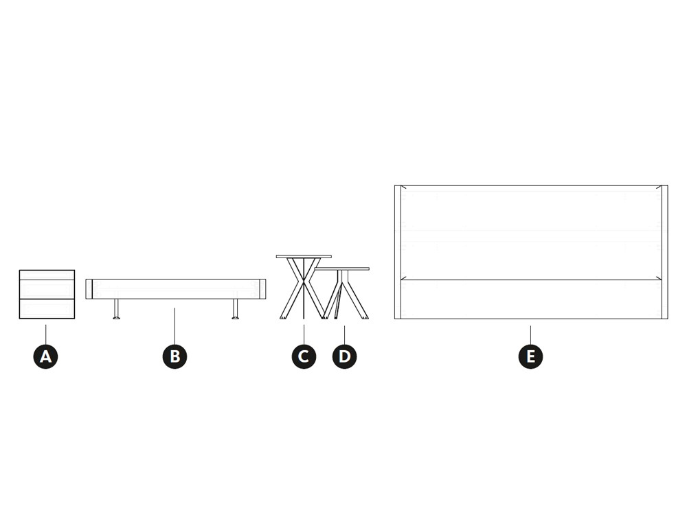 Dormitorio con cabecero tapizado Codi tapizado led 01 de Lagrama - 5