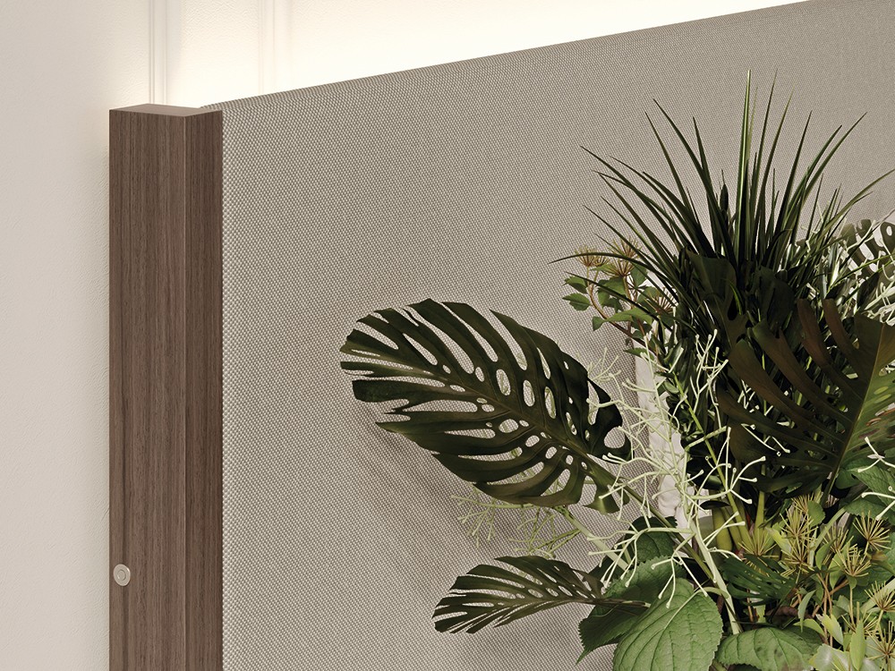 Dormitorio con cabecero tapizado Codi tapizado led 01 de Lagrama - 2