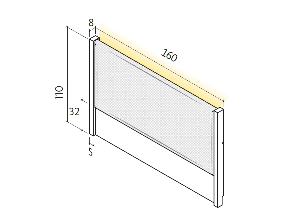 Dormitorio con cabecero Codi tapizado led y base laminada 02 de Lagrama - 4