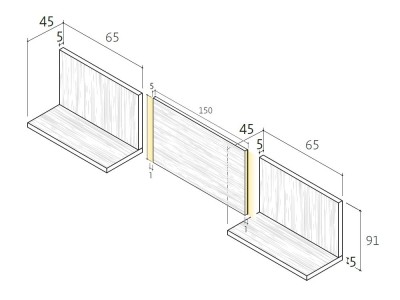 Dormitorio Groove Levita led 10 con mesitas integradas de Lagrama - 4
