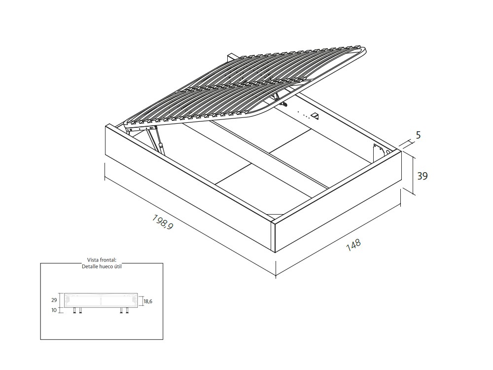 Dormitorio Groove Levita led 10 con mesitas integradas de Lagrama - 5