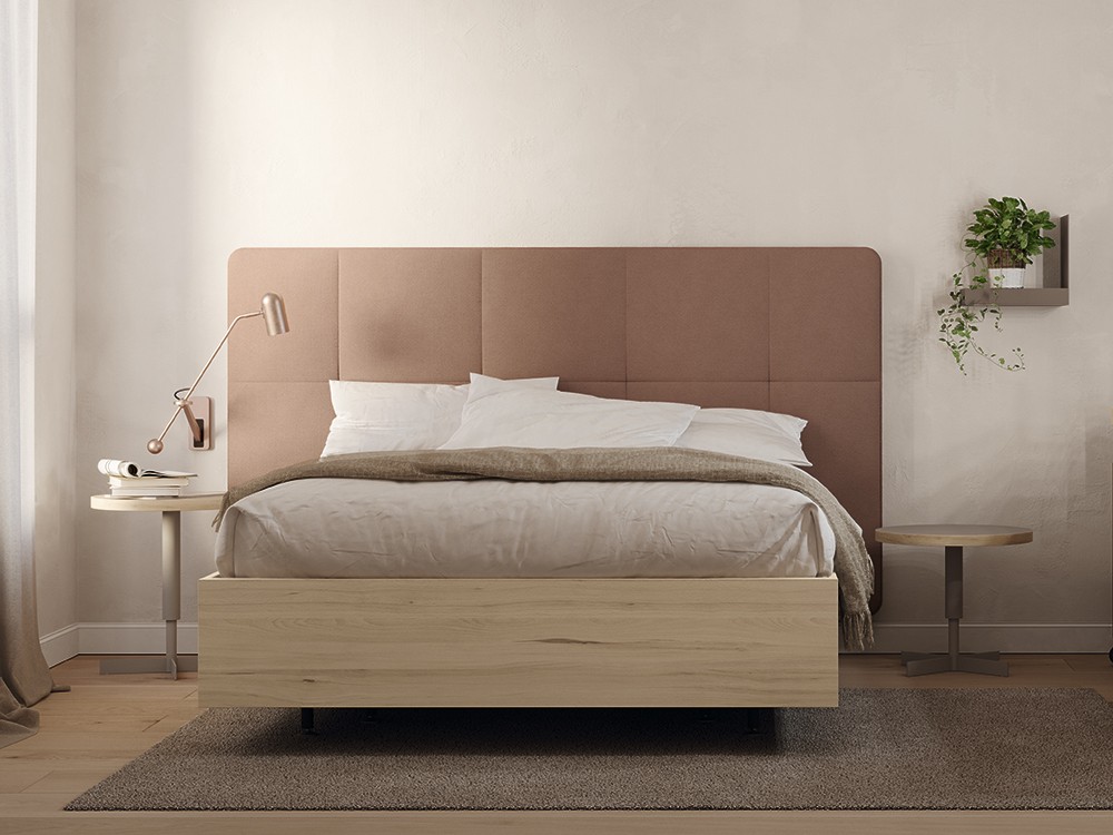 Dormitorio Buttons tapizado led 11 con cama con cajones de Lagrama - 1