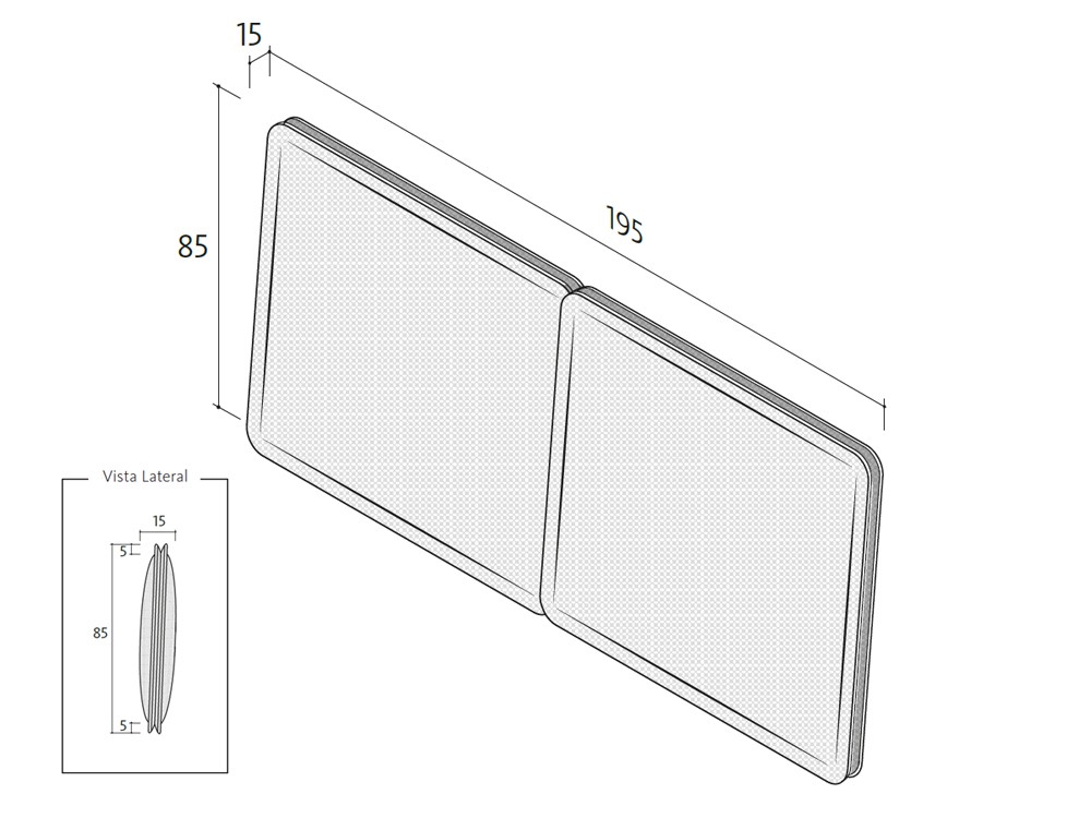 Dormitorio Cushion doble tapizado 14 de Lagrama - 3