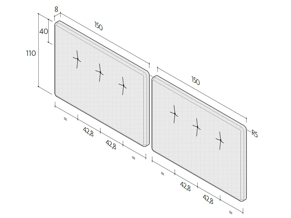 Dormitorio Button tapizado 27 de Lagrama - 3